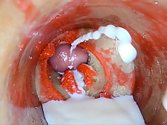 Camera Inside Deep Pussy toy Captures dose Ejaculation be proper of Sperm hot asian gay sex videos