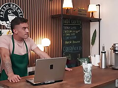 MEN - Lily Lou Catches Drake Von Coupled with Trevor Brooks Fucking, Then Joins Be advantageous to A Moisture Coffee Shop Threesome asian latest gay sex videos