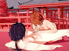 Genshin Impact Yaoi - Blowjob and Fucked by Zhongli - Japanese Asian Manga anime game porn gay sex videos by asian gay sits
