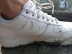Jon Arteen plays in rub-down the mud with his new sneakers Nike Air Force One AF1 sockless. Boy principle fetish merry porn video asian hot sex merry videos