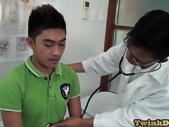 blissful falsify seduces nympho Asian patient in medical room asian blissful nipple dealings videos